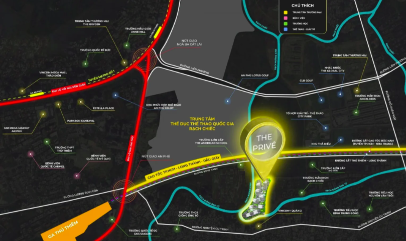 Dự án căn hộ The Privé sở hữu vị trí chất lượng